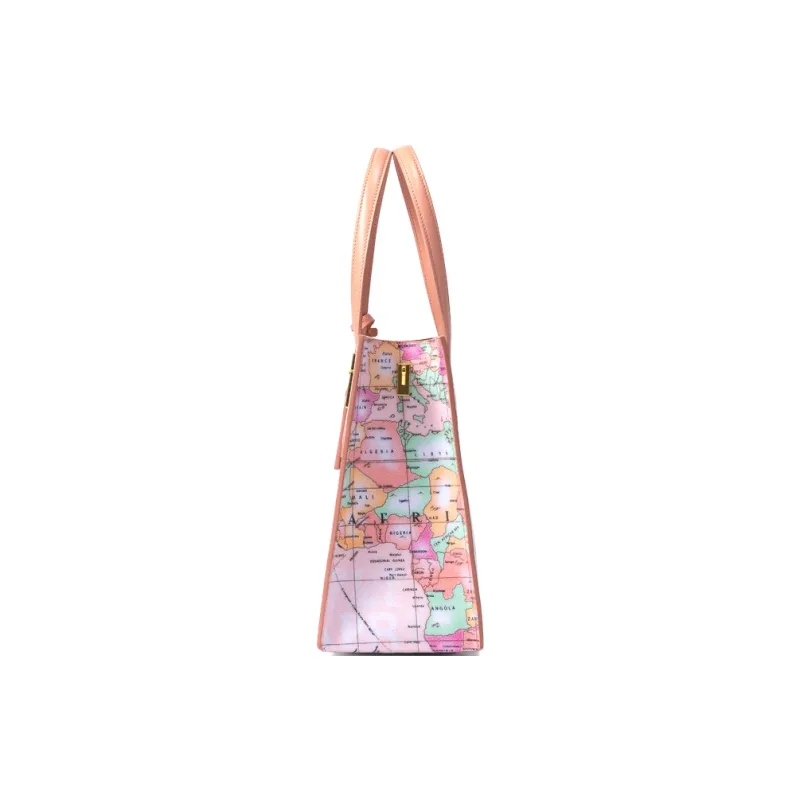 PAPRIKA Cow Leather With PVC Tote Bag, Shoulder Bag, Handbag Women's Multicolor-2