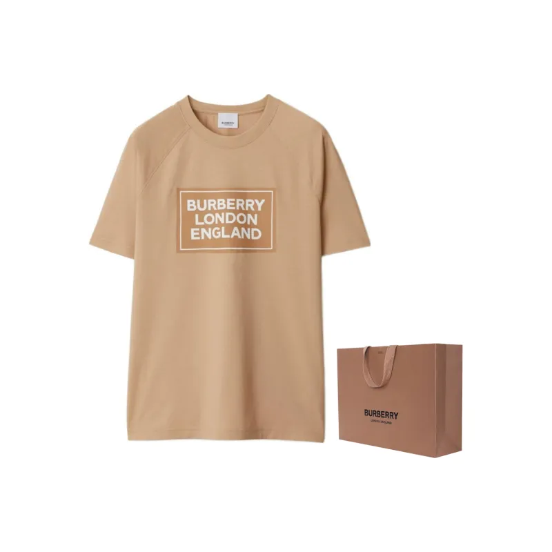 Burberry SS24 Raglan Sleeve T Shirt Women's Soft Yellow Umber-2