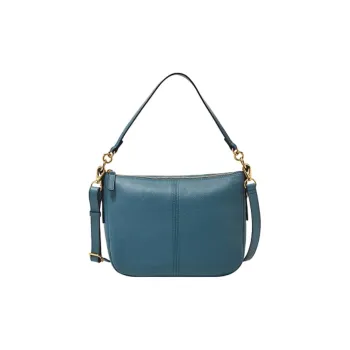 FOSSIL Leather Crossbody Handbag Regular Women's Blue