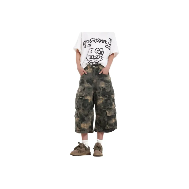 CORNILOT Denim Shorts Unisex Camouflage-0