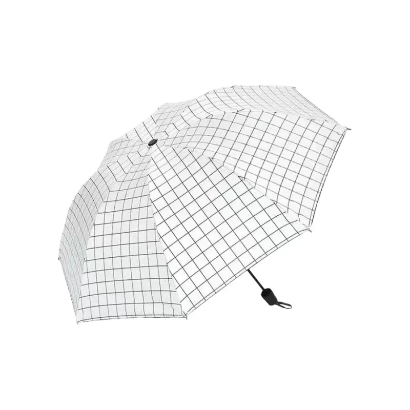 FY Black And White Plaid, Umbrella-1