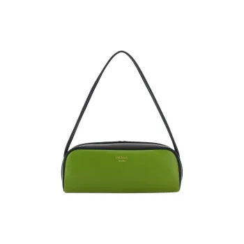 PRADA Calfskin Shoulder Bag Women's Green