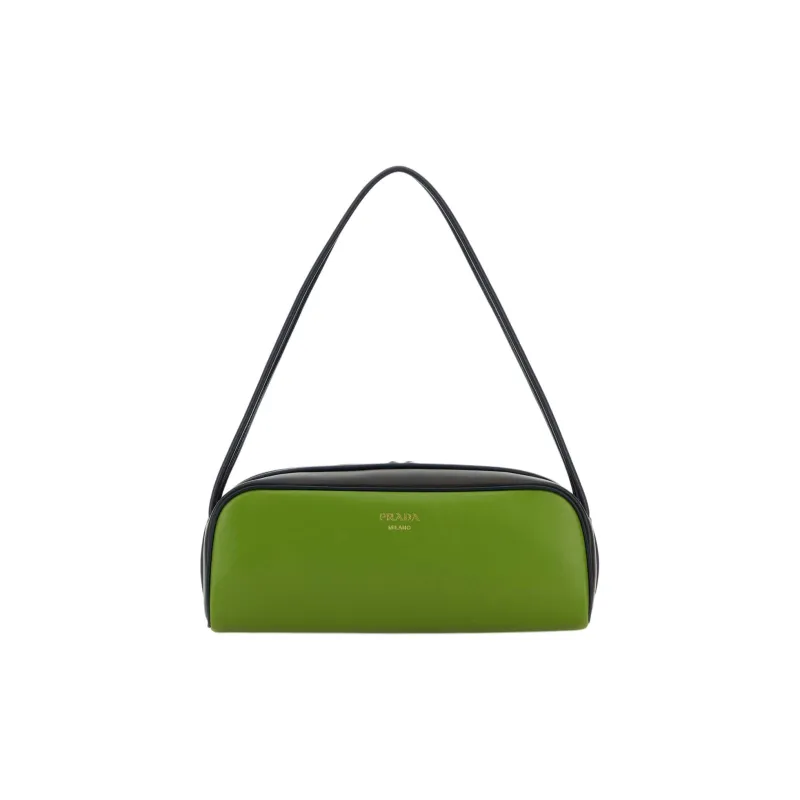 PRADA Calfskin Shoulder Bag Women's Green-0