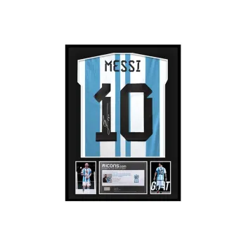 Three For Argentina National Team Jersey Exquisite Mounting, Outer Frame Approx. 65x85cm