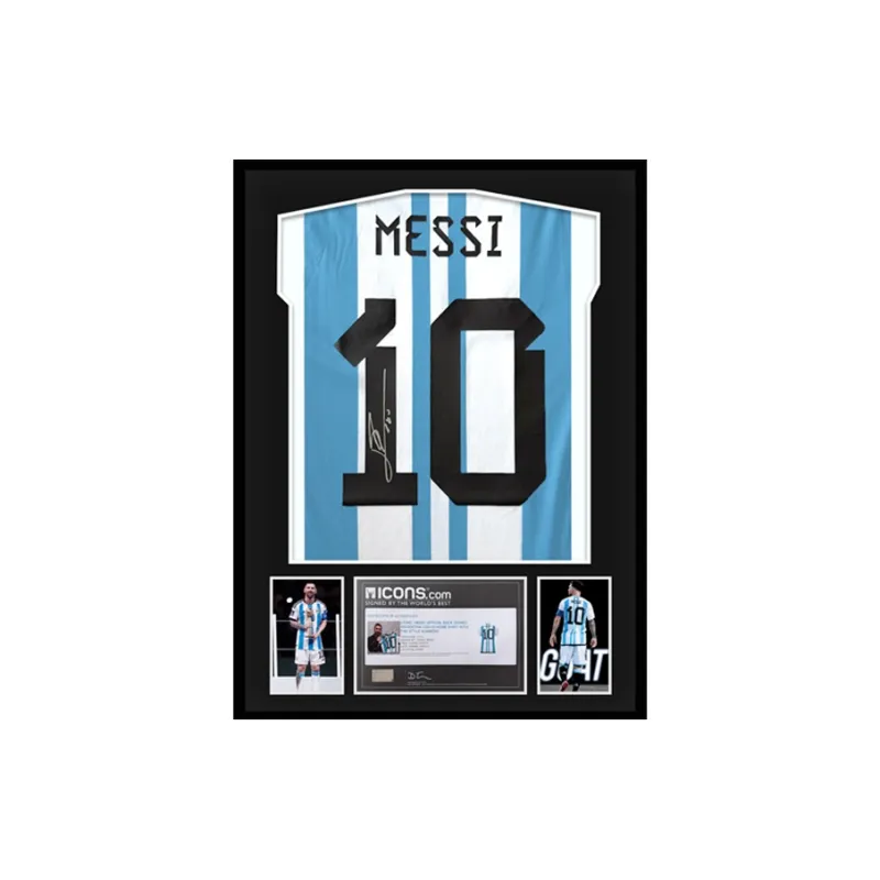 Three For Argentina National Team Jersey Exquisite Mounting, Outer Frame Approx. 65x85cm-0