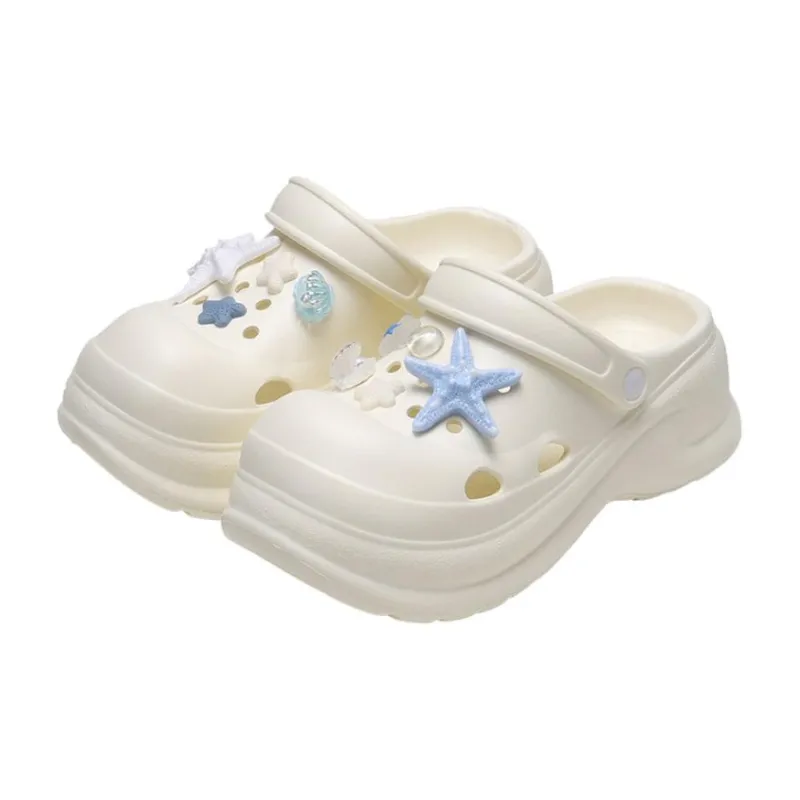 MINISO Summer High Heel Platform Women's Squashy And Bouncy Feeling Cartoon Cute Closed Toe Slippers-6