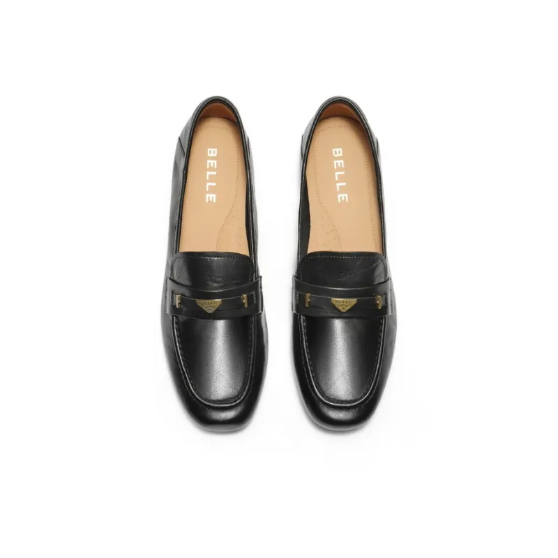 BELLE Loafers Women's Black, Ecru-3