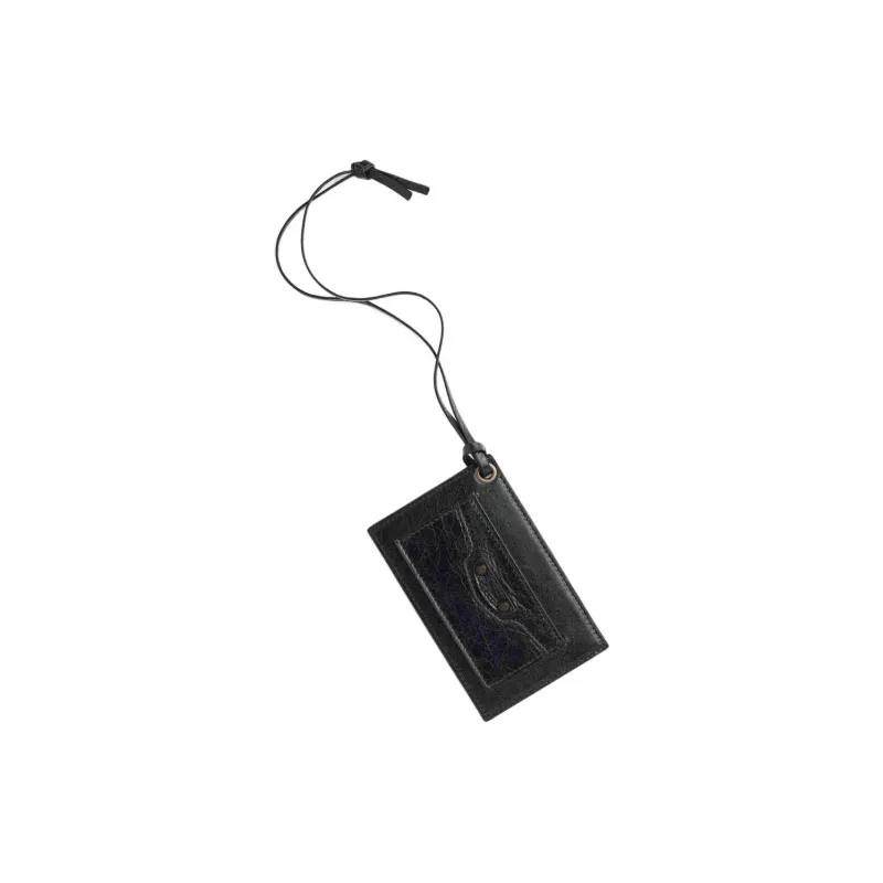 Balenciaga Sheepskin Card Holder Regular Women's Black-0
