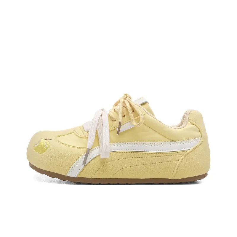Ordifen Low Top Skateboard Shoes Women's Yellow-0
