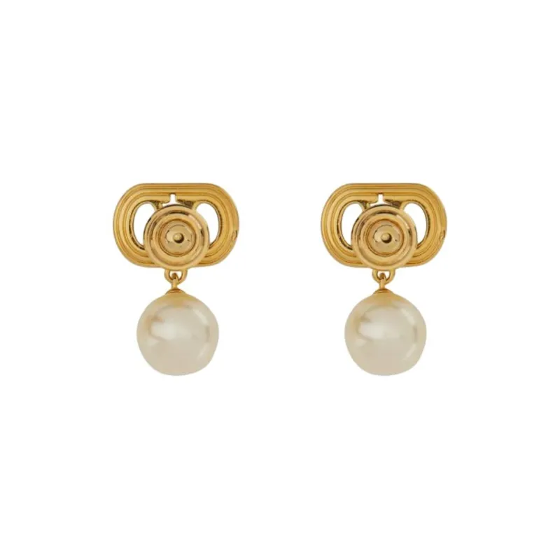 Valentino Brass Earrings Women's Gold-1