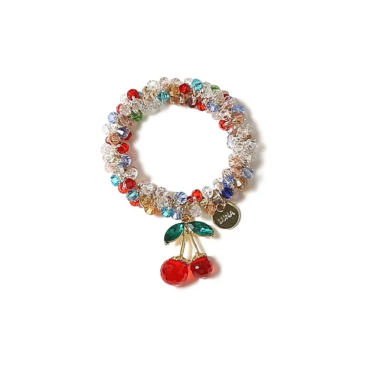 FREE RABBITⅡ Rhinestone Colored Glaze Hair Tie Women's-0