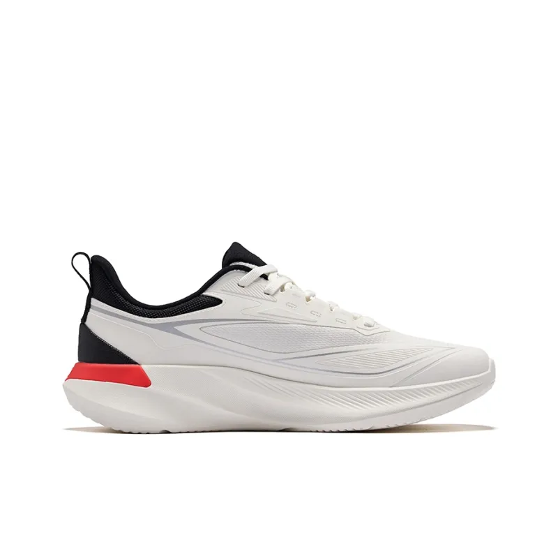 Erke Shock Absorbers Rebound Low Top City Commute Running Shoes Men's Microcrystal White Jet Black-1