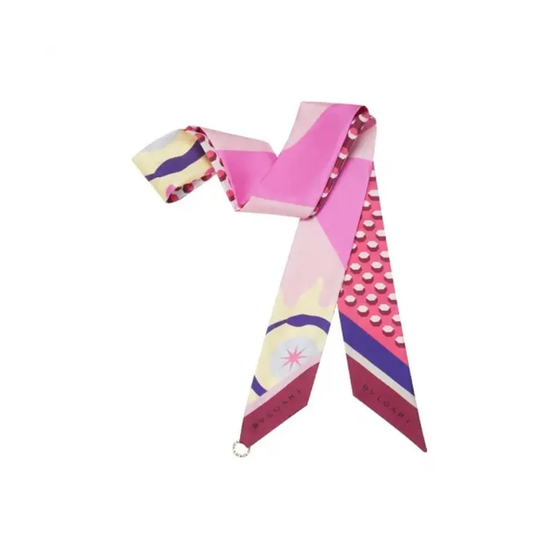 BVLGARI Silk Scarves Women's Pink-0