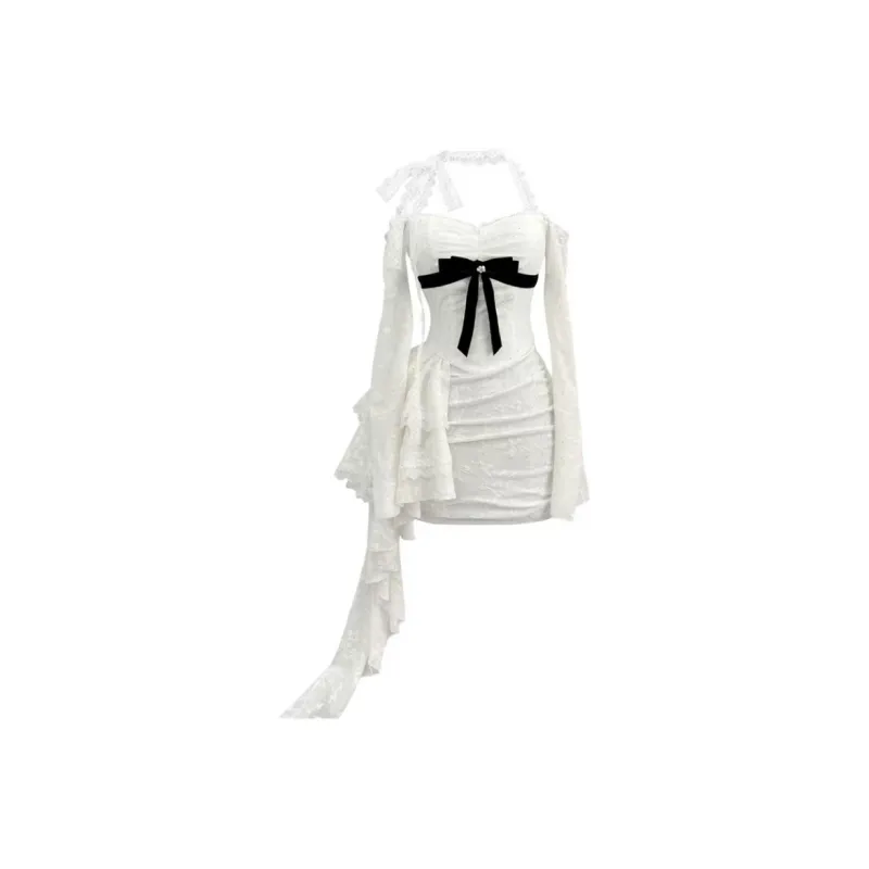 POPO.INFO Slip Dresses Women's White-0