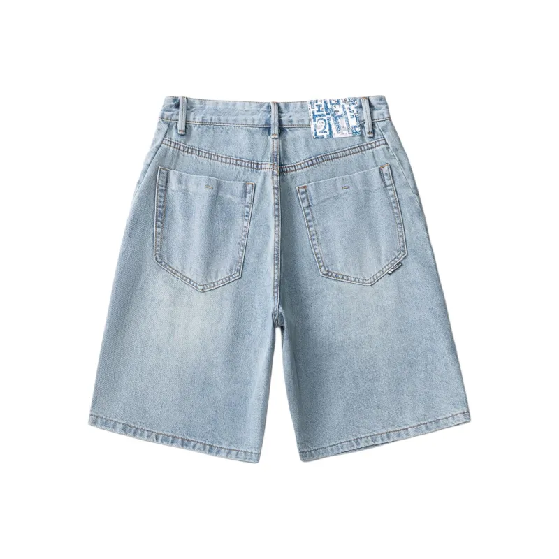 FCB ARCELONA Denim Shorts Unisex Light Blue-1