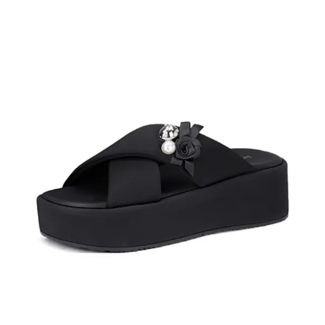 JESSICA SOPHIA Slide Slippers Women's Black-0