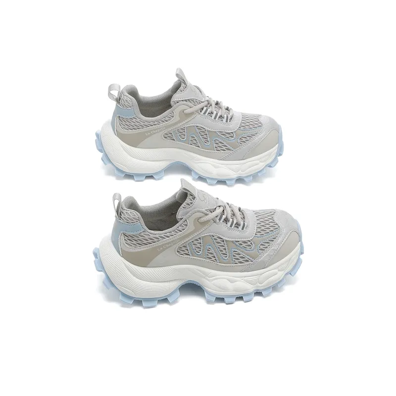 La Chapelle Height Increasing, Slip Resistant, Abrasion Resistant Low Top Chunky Sneakers Women's Blue-2