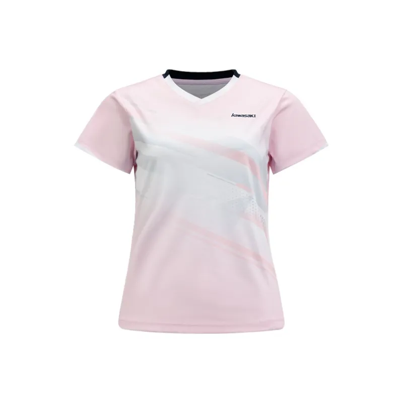 Kawasaki Badminton Jersey Women's Sharp Edge Pink-0