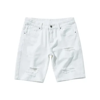 Maserati Denim Shorts Unisex White