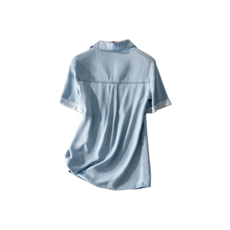 IHIMI SS24 Shirt Women's Denim Blue-2