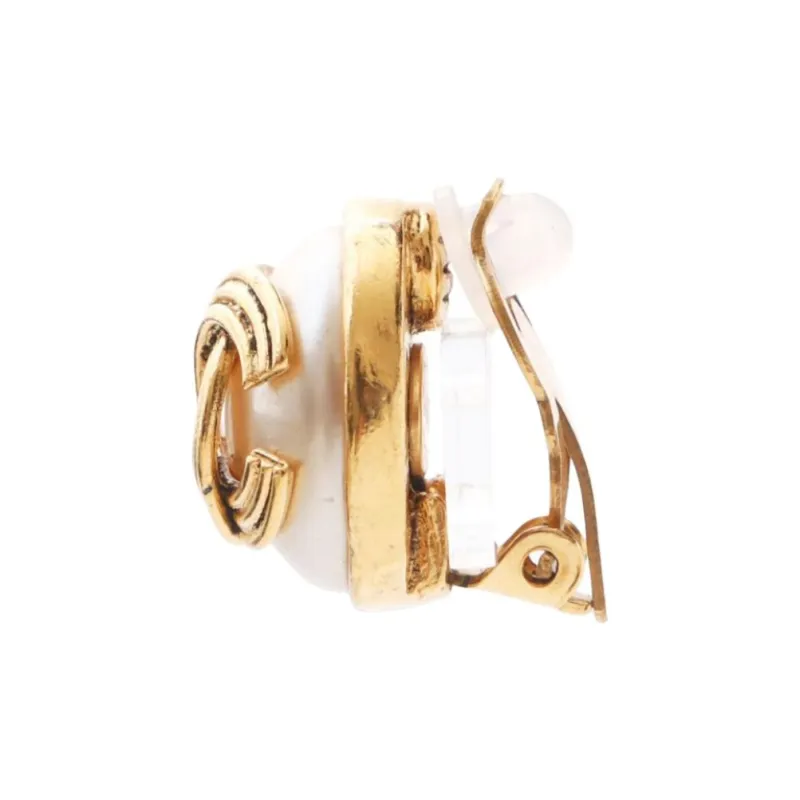 CHANEL 1994 Logo plaque Clip on Earrings-1