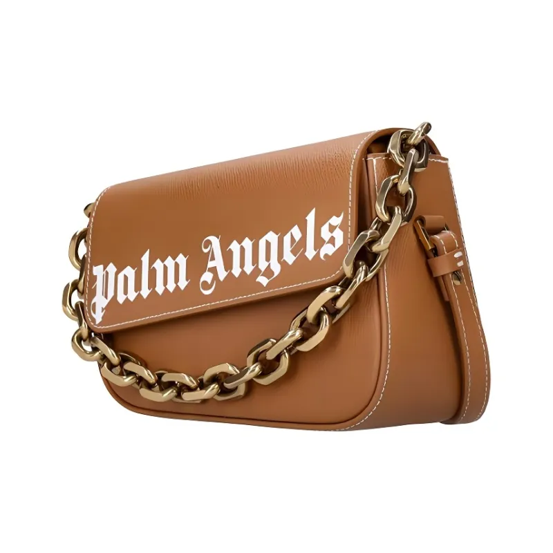 PALM ANGELS Calfskin Crossbody Bag Shoulder Bag Women's Brown-1