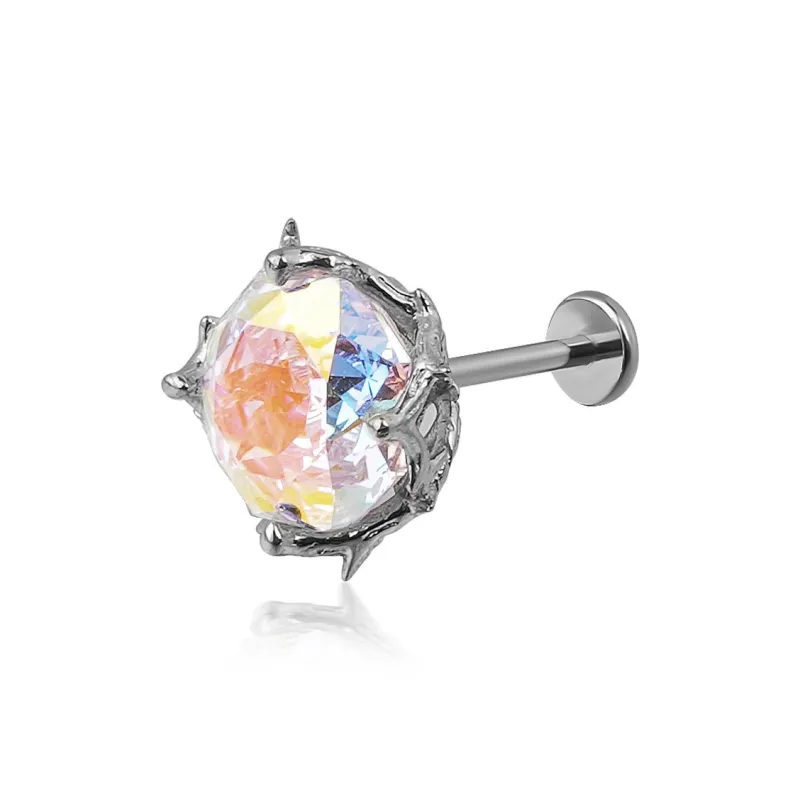 WIC Zircon Stud Earrings Unisex-1