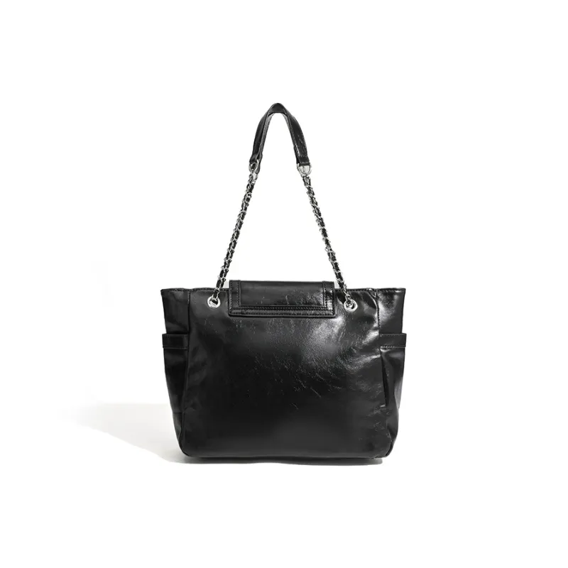 Jade En Plus PU Shoulder Bag Regular Women's Tranquil Black/Pearl White-5