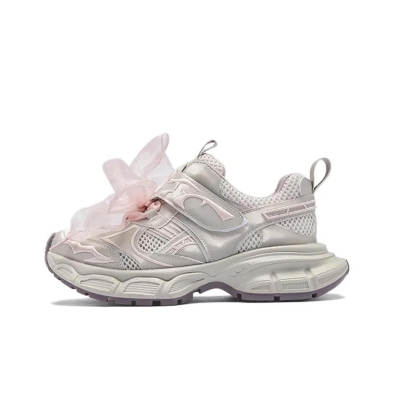 AGSDON Chunky Sneakers Women's Low Top Silver/Silver Purple-12