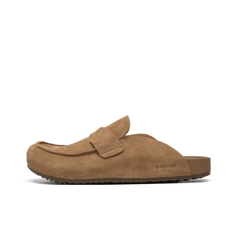 C°BANNER Slip Resistant Closed Toe Slippers Men's Beige Yellow-0