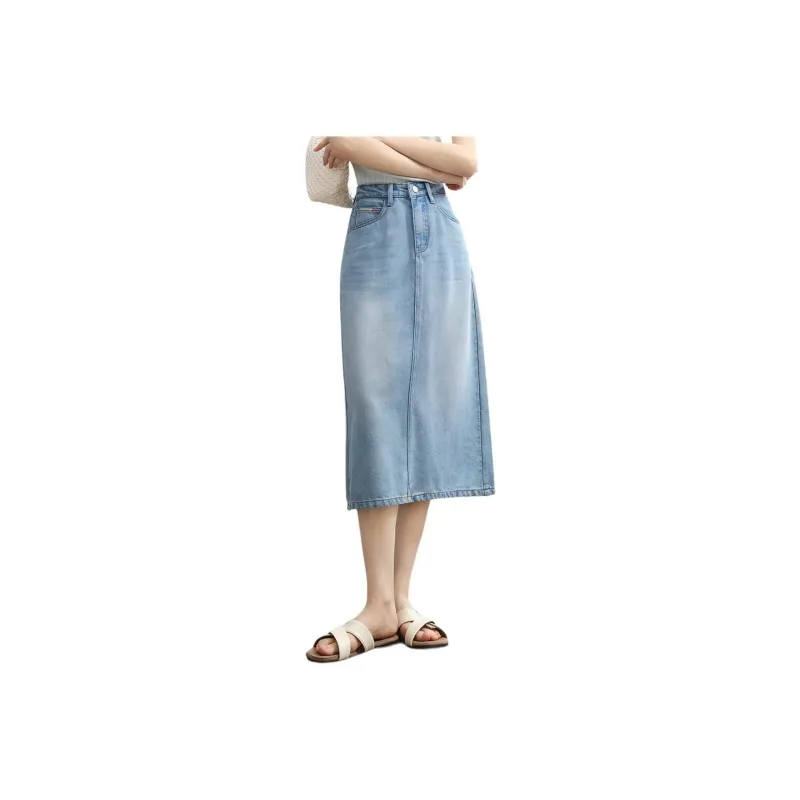 HIPPIEMISS Denim Long Skirt Women's-4