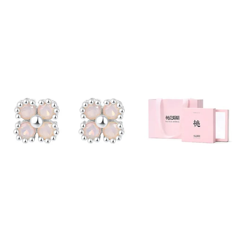 TAOHUAZHAOZHAO S 999 Fine Silver Stud Earrings Women's-6