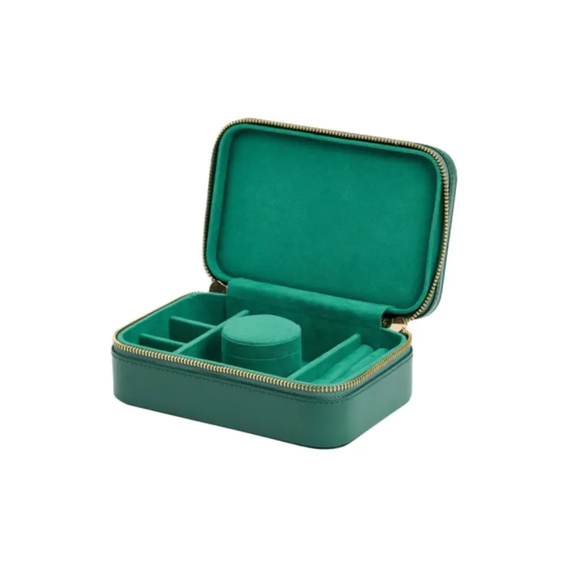 WOLF Leather Jewelry Boxes Unisex Forest Green-1