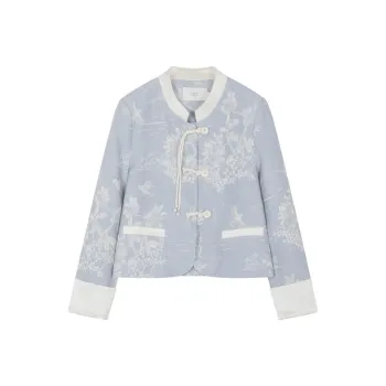 Mo Han Yi Mei Jackets Coats Women's Aqua Blue