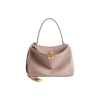 Balenciaga Rodeo Cow Leather Handbag Trumpets Women's Sesame