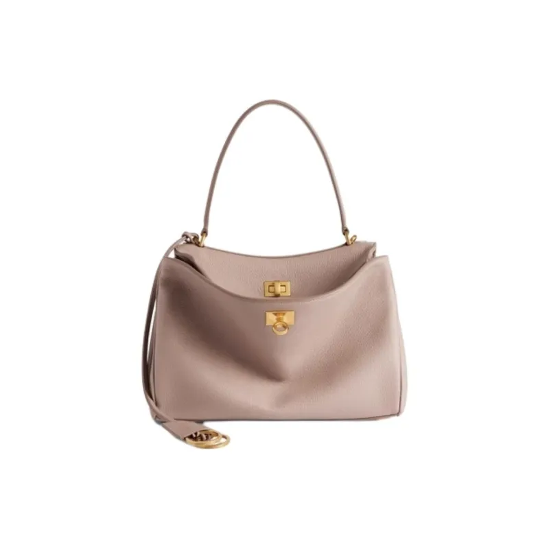 Balenciaga Rodeo Cow Leather Handbag Trumpets Women's Sesame-0