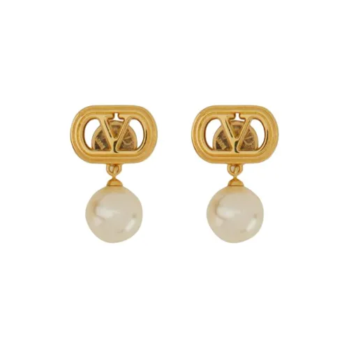Valentino Brass Earrings Women's Gold
