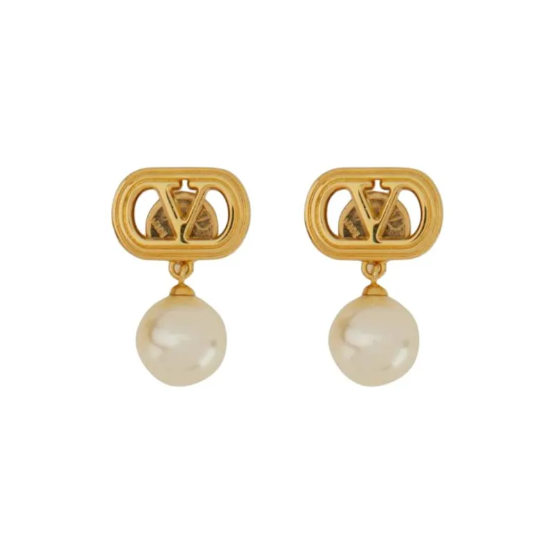 Valentino Brass Earrings Women's Gold-0