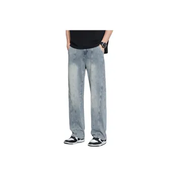Tonlion Jeans Men Vintage Blue