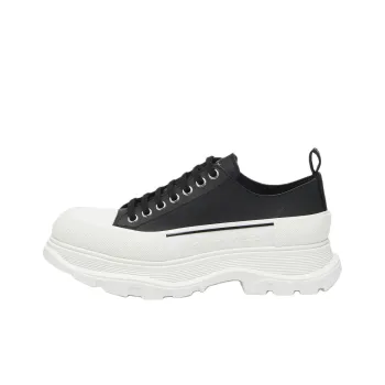 Alexander McQueen Tread Slick Low Top Canvas Shoes Men's Black