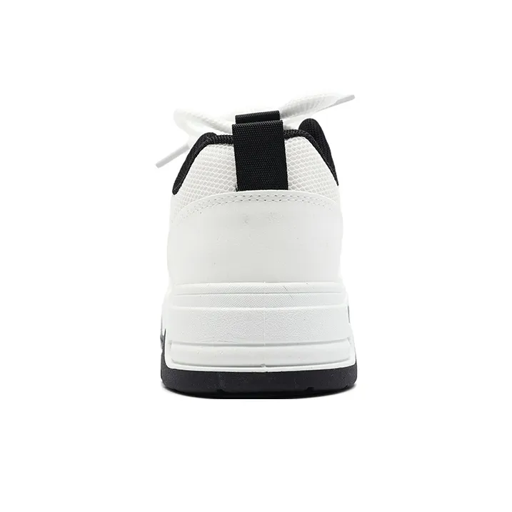 Warrior Slip Resistant, Abrasion Resistant, Breathable Low Top Skateboard Shoes Women's White Black-4