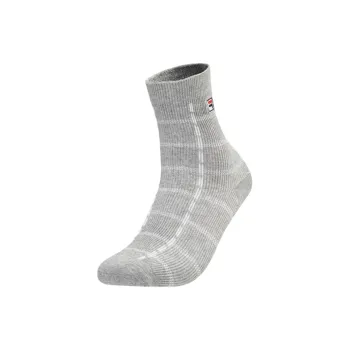 FILA White Special Mid Calf Socks Men's 1 Pack Light Heather Gray