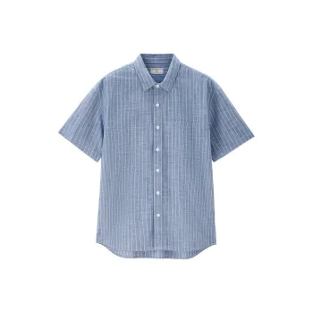 UNIQLO Shirts Men 70 Blue White Stripes