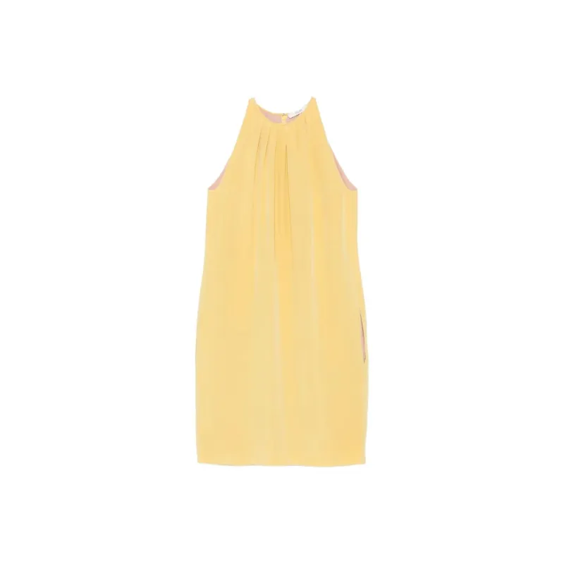 CELINE Sleeveless Dress Women's Yellow-1