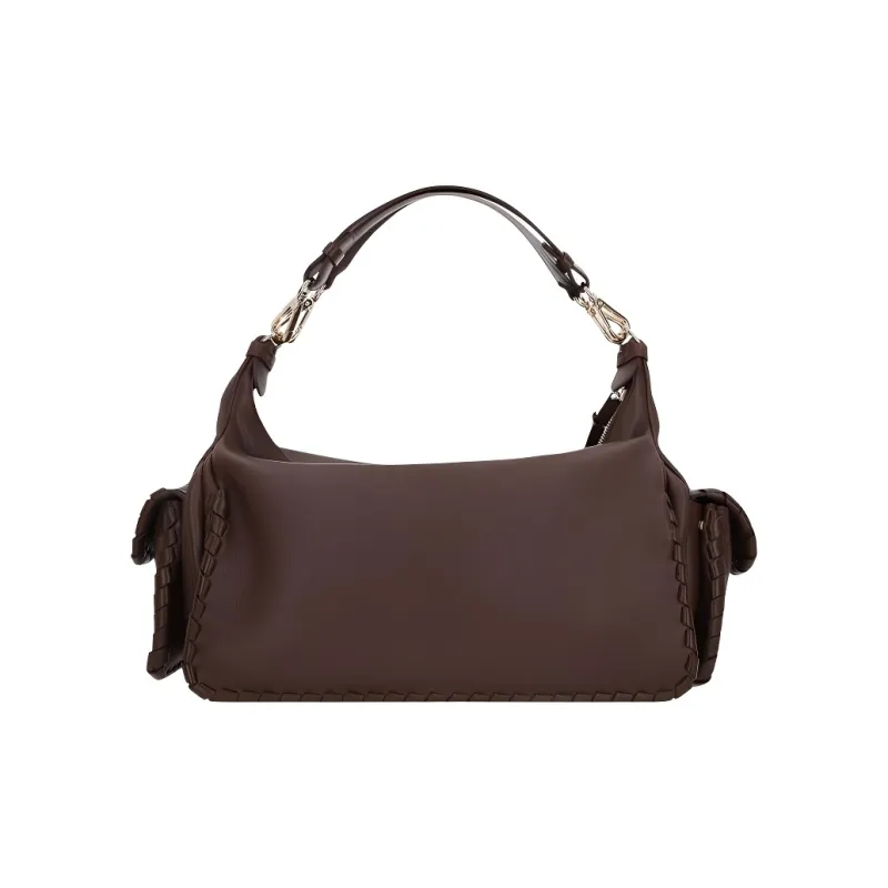 Chloe Calfskin Handbag Shoulder Bag Women's Brown-2