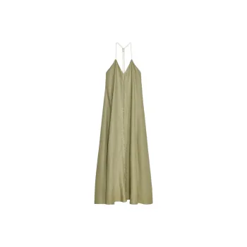 ZARA Slip Dresses Women's Light Khaki