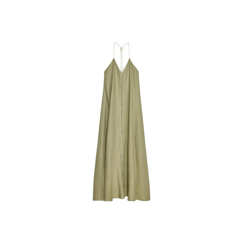 ZARA Slip Dresses Women's Light Khaki-0