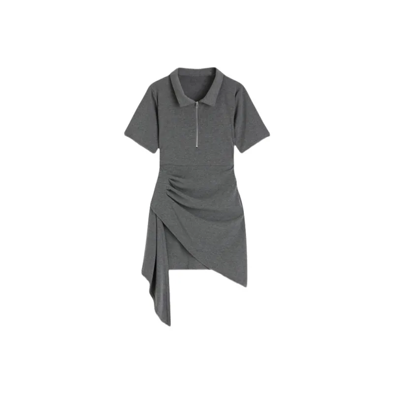GUOZHEN Short Sleeved Dress Women's-5