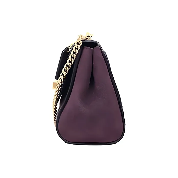 COACH Faye Cow Leather Shoulder Bag Women's Dark Reddish Purple-1