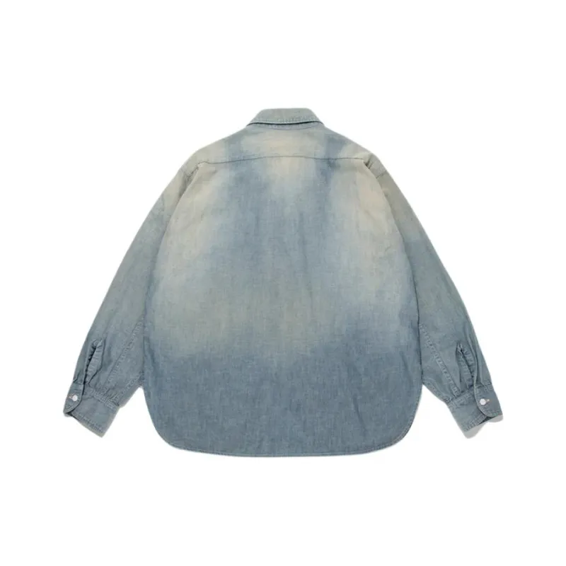 Bowwow SS25 CHAMBRAY SHIRTS SUNBURN AGEING Shirt Unisex-1